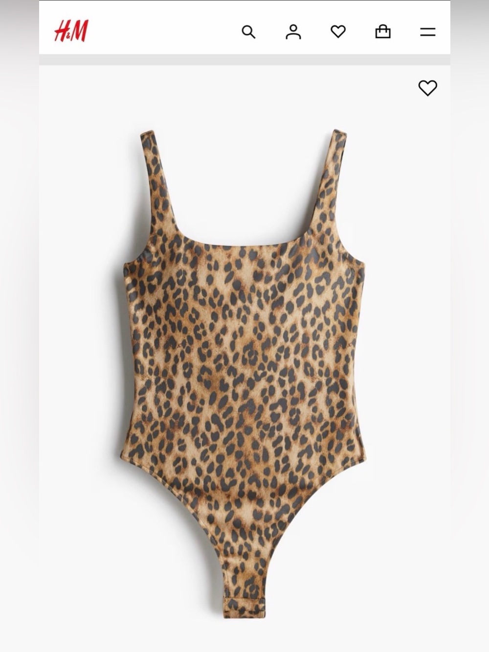 H&M cheetah print bodysuit